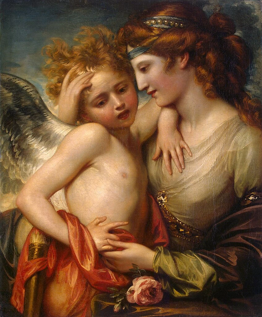 Venere consola Cupido punto da un'ape